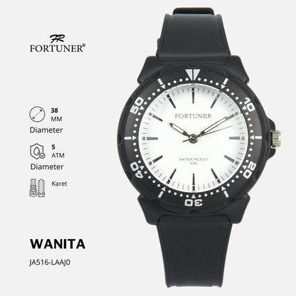 Fortuner Jam Tangan Analog Wanita Water Resistant Rubber Penelope