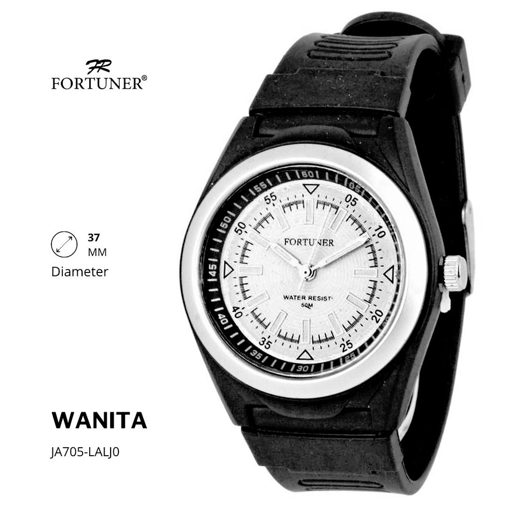 Fortuner Jam Tangan Analog Wanita Water Resistant Rubber Zosia