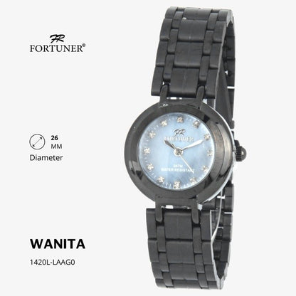 Fortuner Jam Tangan Analog Wanita Silver Gold Water Resistant Rantai Yessenia