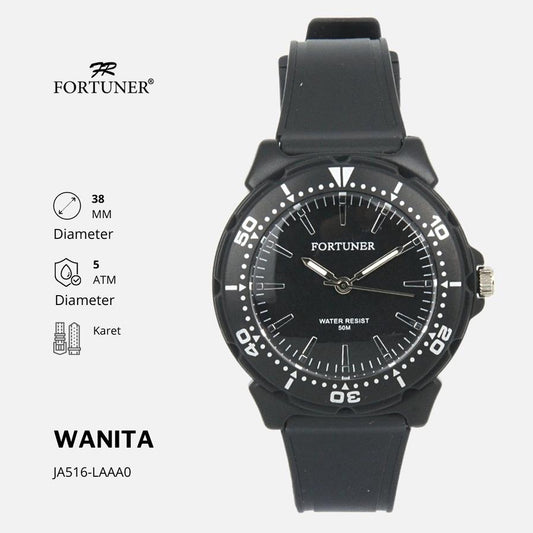 Fortuner Jam Tangan Analog Wanita Water Resistant Rubber Penelope