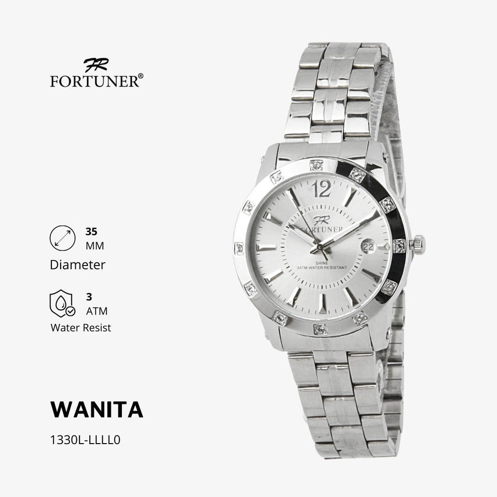 Fortuner Jam Tangan Analog Wanita Water Resistant Rantai Yollette