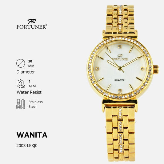 Fortuner Jam Tangan Wanita Analog Tahan Air Original Rantai Katarina