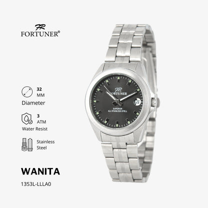 Fortuner Jam Tangan Wanita Analog Water Resist Superior All Stainless Tzila