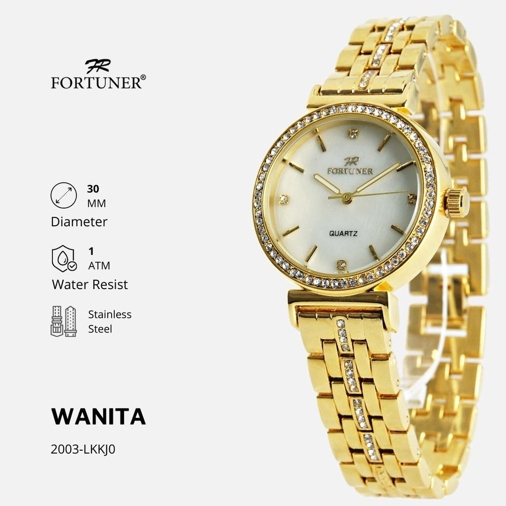 Fortuner Jam Tangan Wanita Analog Tahan Air Original Rantai Katarina