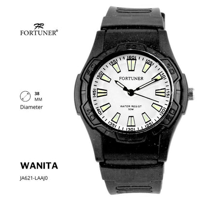 Fortuner Jam Tangan Analog Wanita Water Resistant Rubber Zada