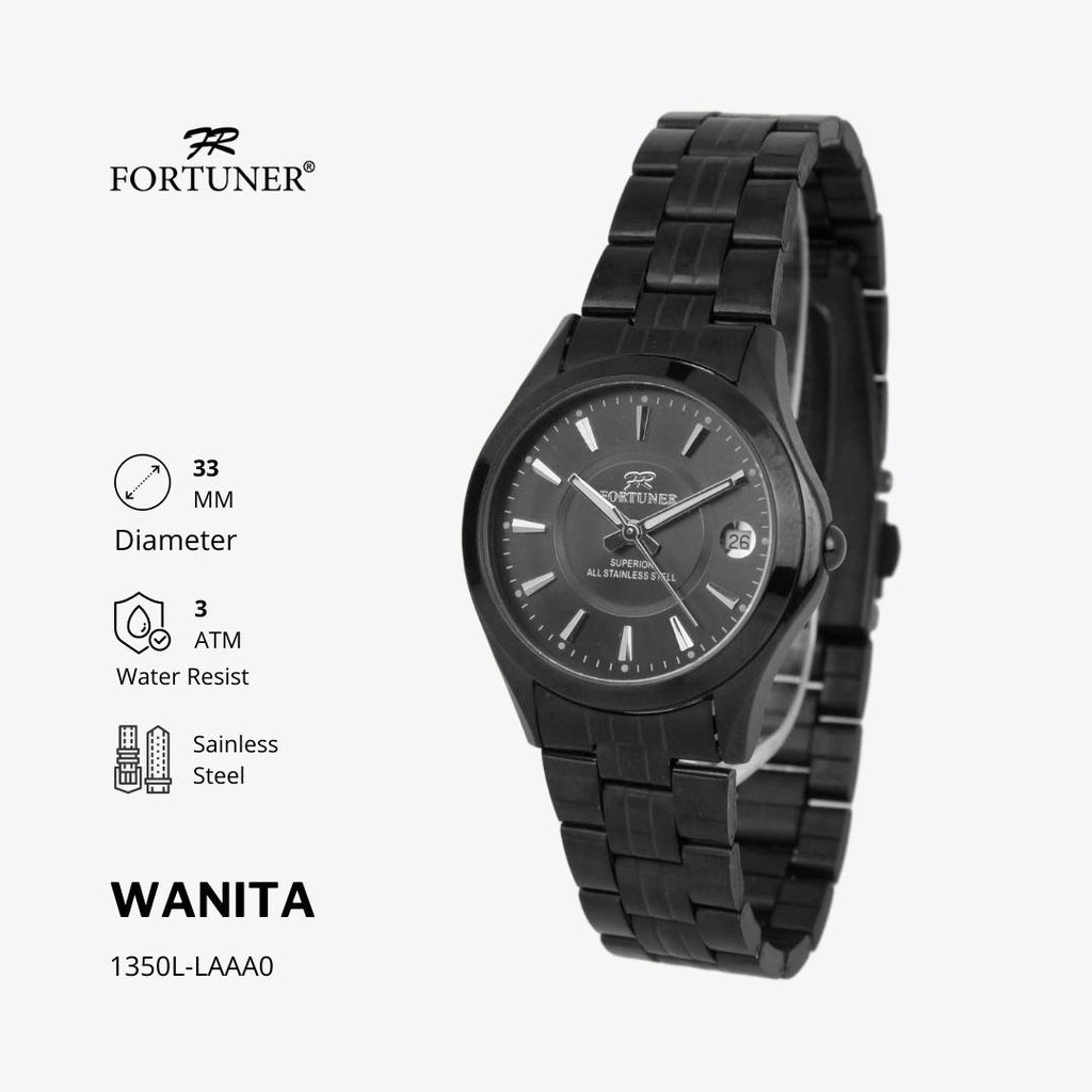 Fortuner Jam Tangan Wanita Analog Water Resist Superior All Stainless Tzipporah