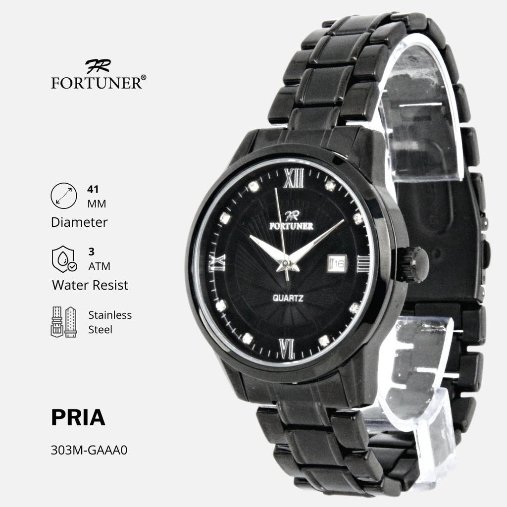 Fortuner Jam Tangan Pria Analog Water Resist Superior All Stainless Typhoon