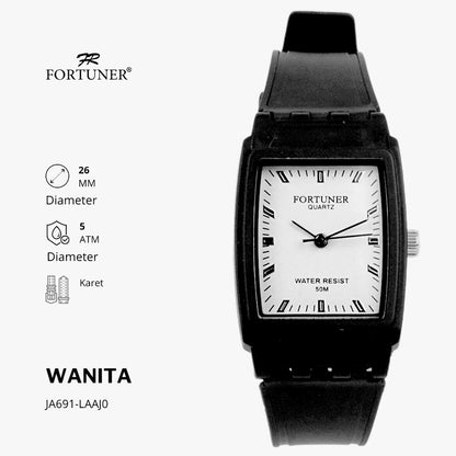 Fortuner Jam Tangan Wanita Analog Kasual Water Resist Rubber Josephine