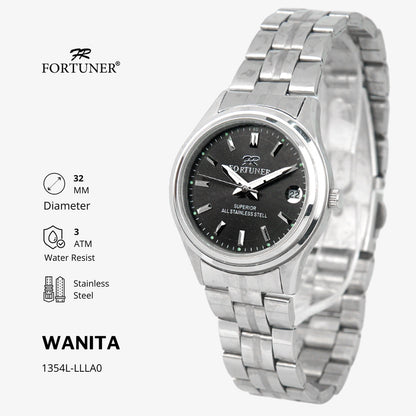 Fortuner Jam Tangan Wanita Analog Water Resist Superior All Stainless Tzigane