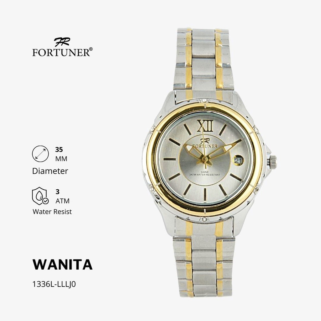 Fortuner Jam Tangan Analog Wanita Water Resistant Rantai Cristabelle