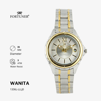 Fortuner Jam Tangan Analog Wanita Water Resistant Rantai Cristabelle