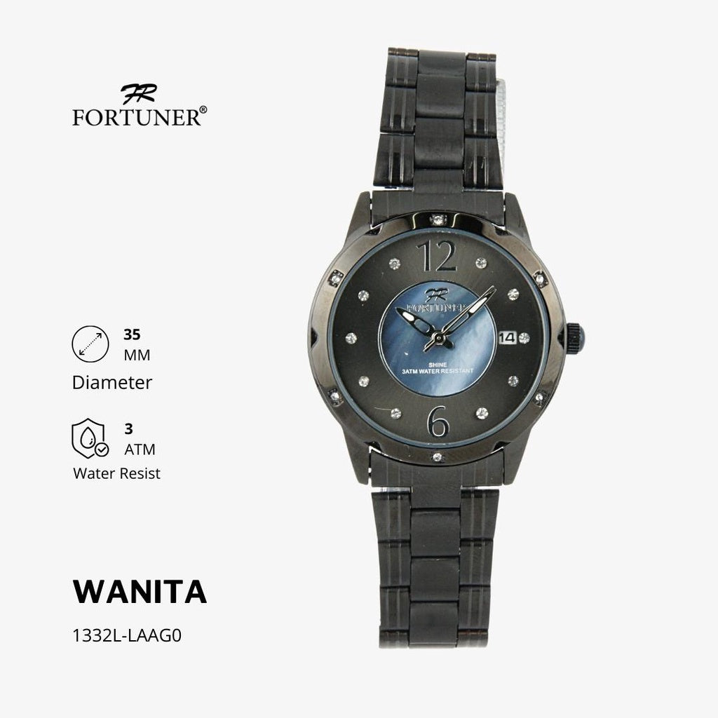 Fortuner Jam Tangan Analog Wanita Water Resistant Rantai Yollie