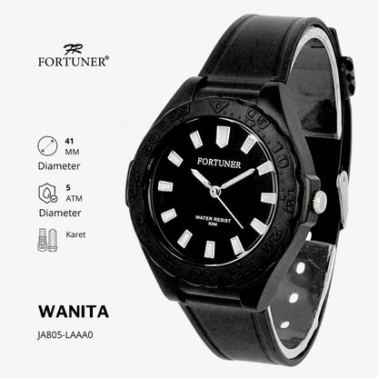 Fortuner Jam Tangan Analog Pria-Wanita Water Resistant Rubber Pearl