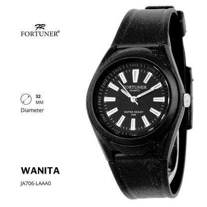 Fortuner Jam Tangan Analog Wanita Water Resistant Rubber Zalia