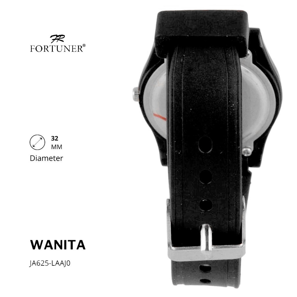Fortuner Jam Tangan Analog Wanita Water Resistant Rubber Zelaina