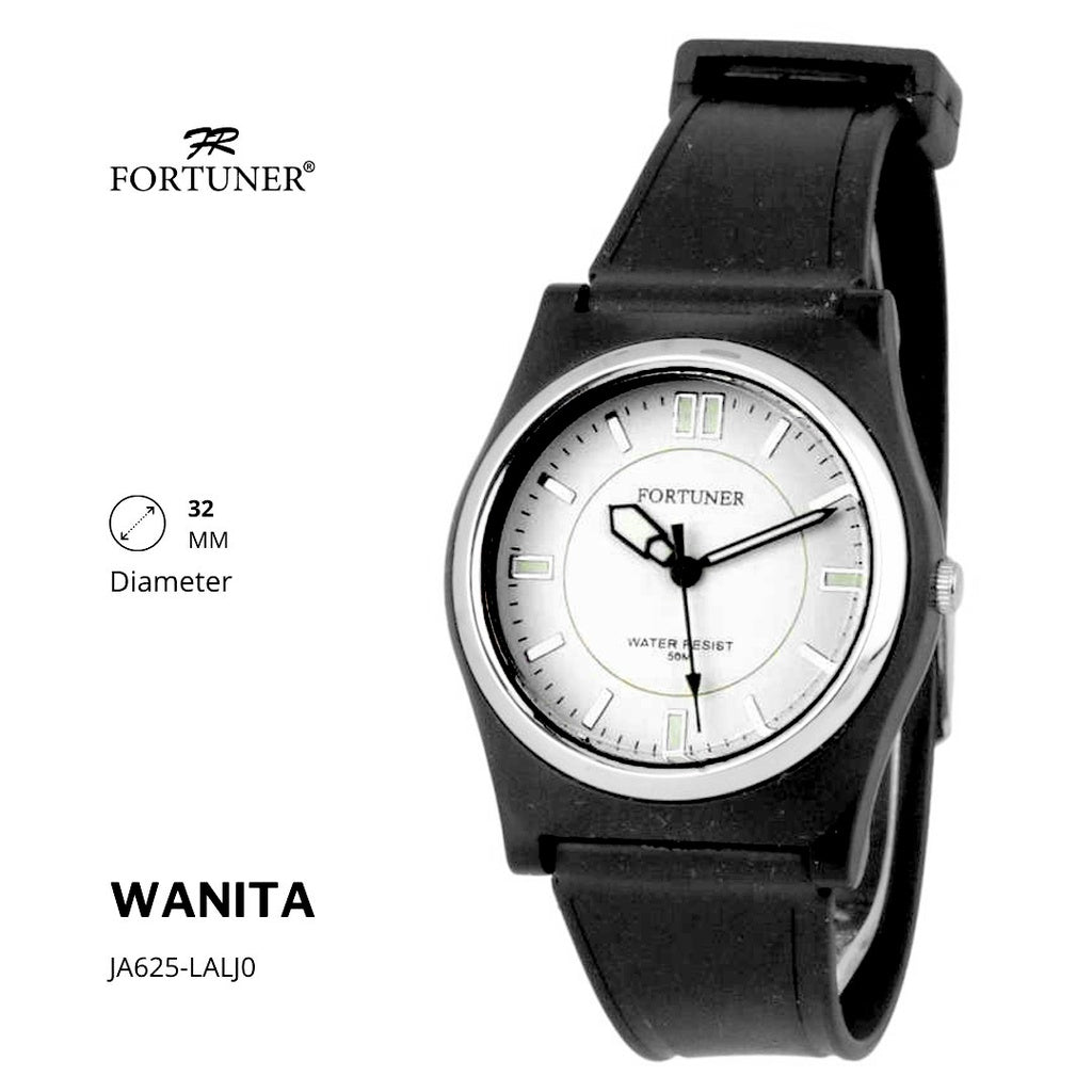 Fortuner Jam Tangan Analog Wanita Water Resistant Rubber Zelaina