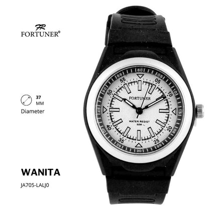 Fortuner Jam Tangan Analog Wanita Water Resistant Rubber Zosia