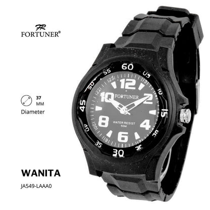 Fortuner Jam Tangan Kasual Analog Wanita Water Resistant Rubber Zahira