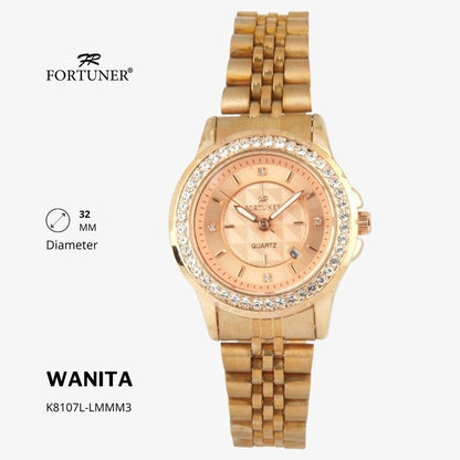 Fortuner Jam Tangan Wanita Analog Water Resist Tahan Air Rantai Stainless Yarmilla