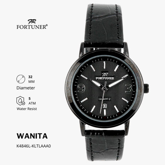 Fortuner Jam Tangan Analog Wanita Kulit Water Resistant Yordana