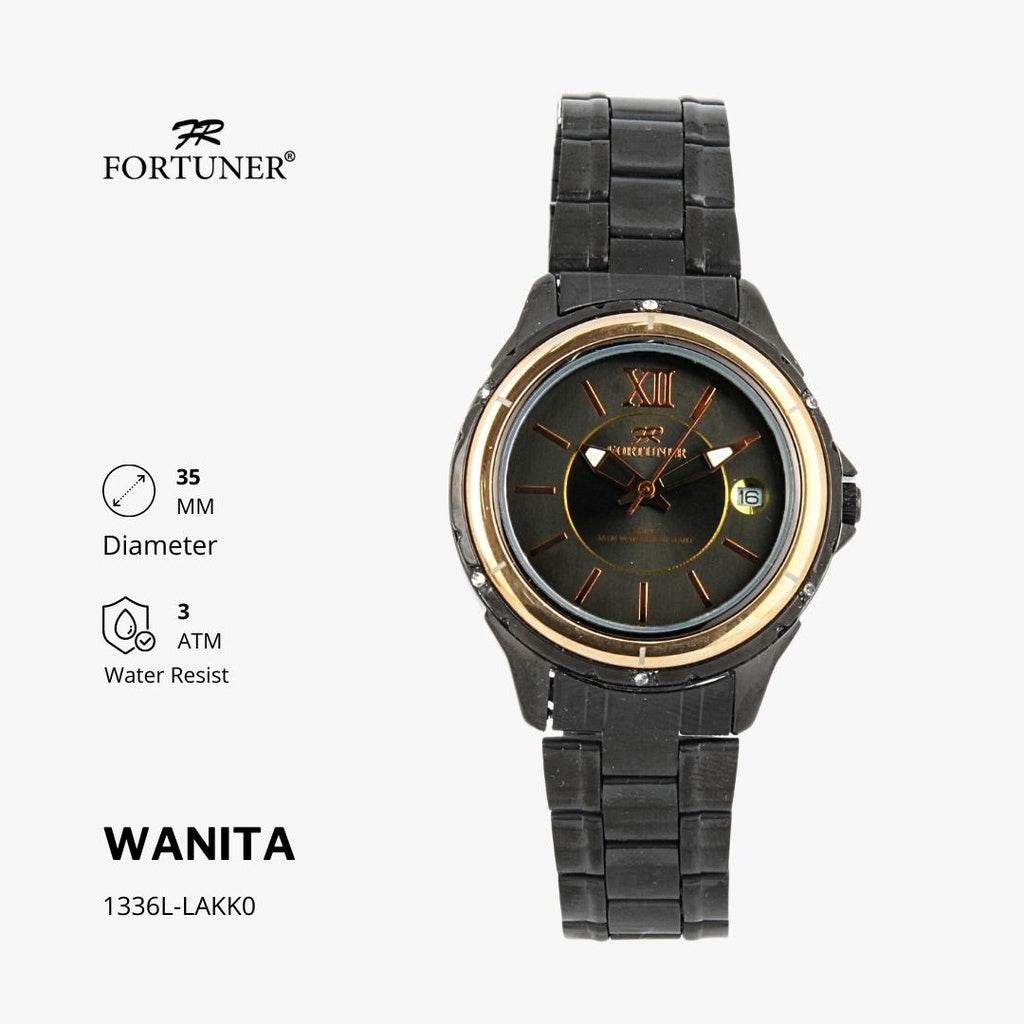 Fortuner Jam Tangan Analog Wanita Water Resistant Rantai Cristabelle