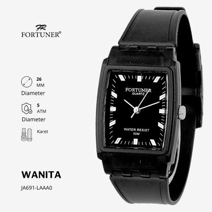 Fortuner Jam Tangan Wanita Analog Kasual Water Resist Rubber Josephine