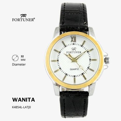 Fortuner Jam Tangan Classic Fashion Wanita Analog Kulit Ynesita