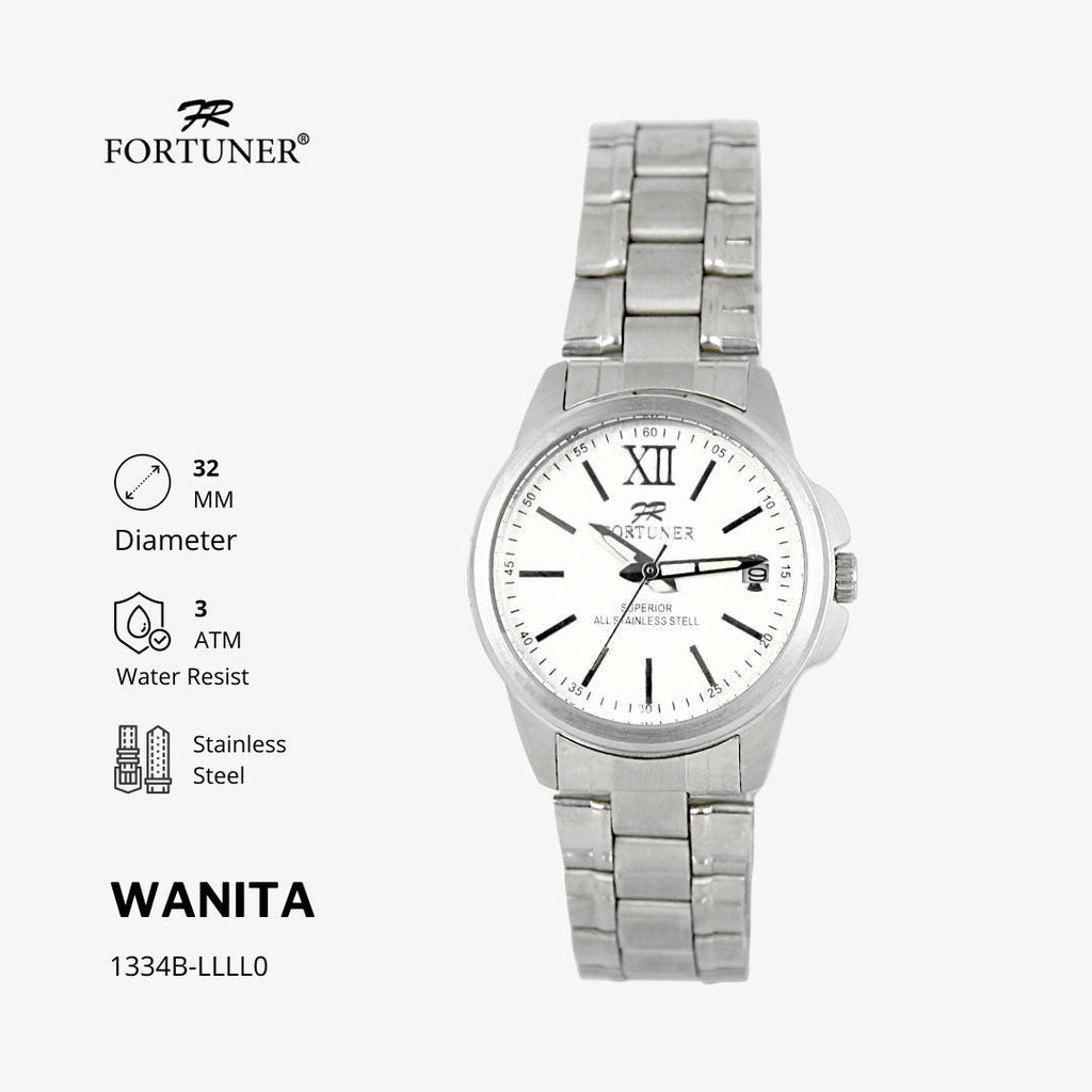 Fortuner Jam Tangan Wanita Analog Water Resist Superior All Stainless Tissaia