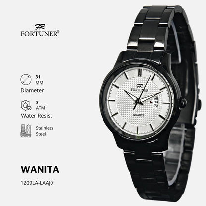 Fortuner Jam Tangan Wanita Analog Water Resist Rantai Stainless Alberta