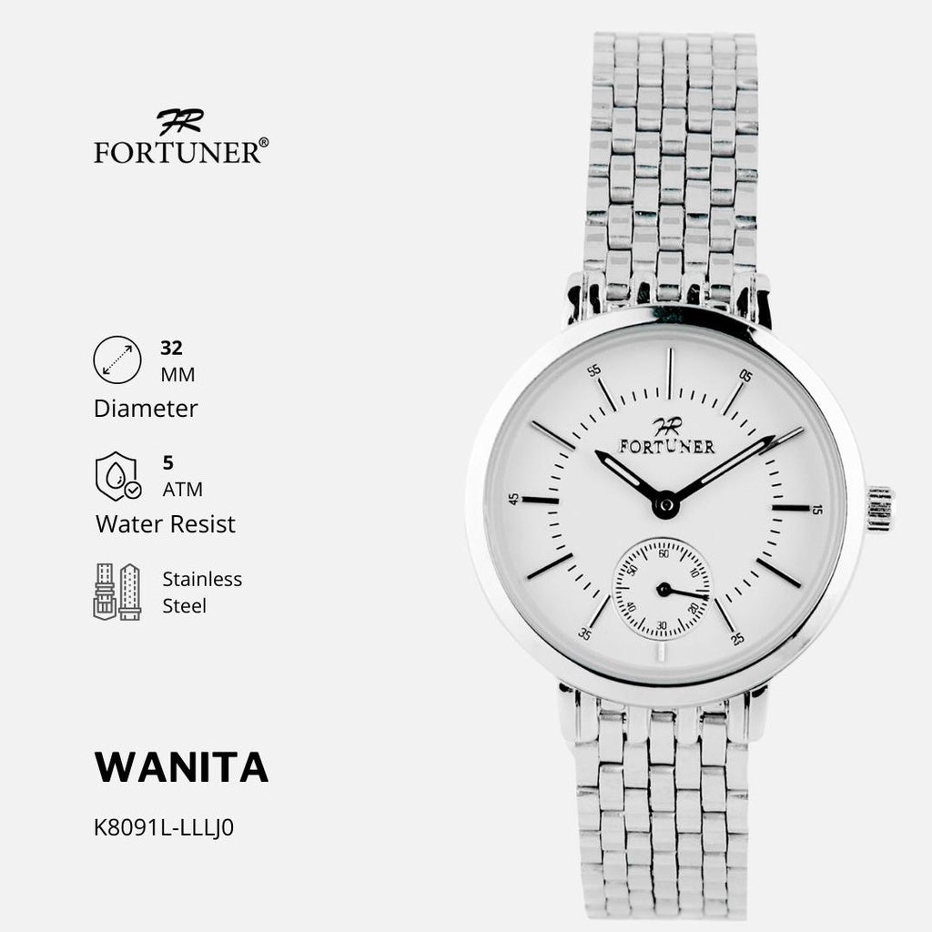 Fortuner Jam Tangan Wanita Water Resist Stainless Steel Belina