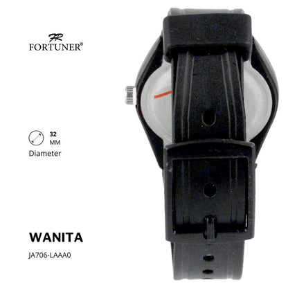 Fortuner Jam Tangan Analog Wanita Water Resistant Rubber Zalia