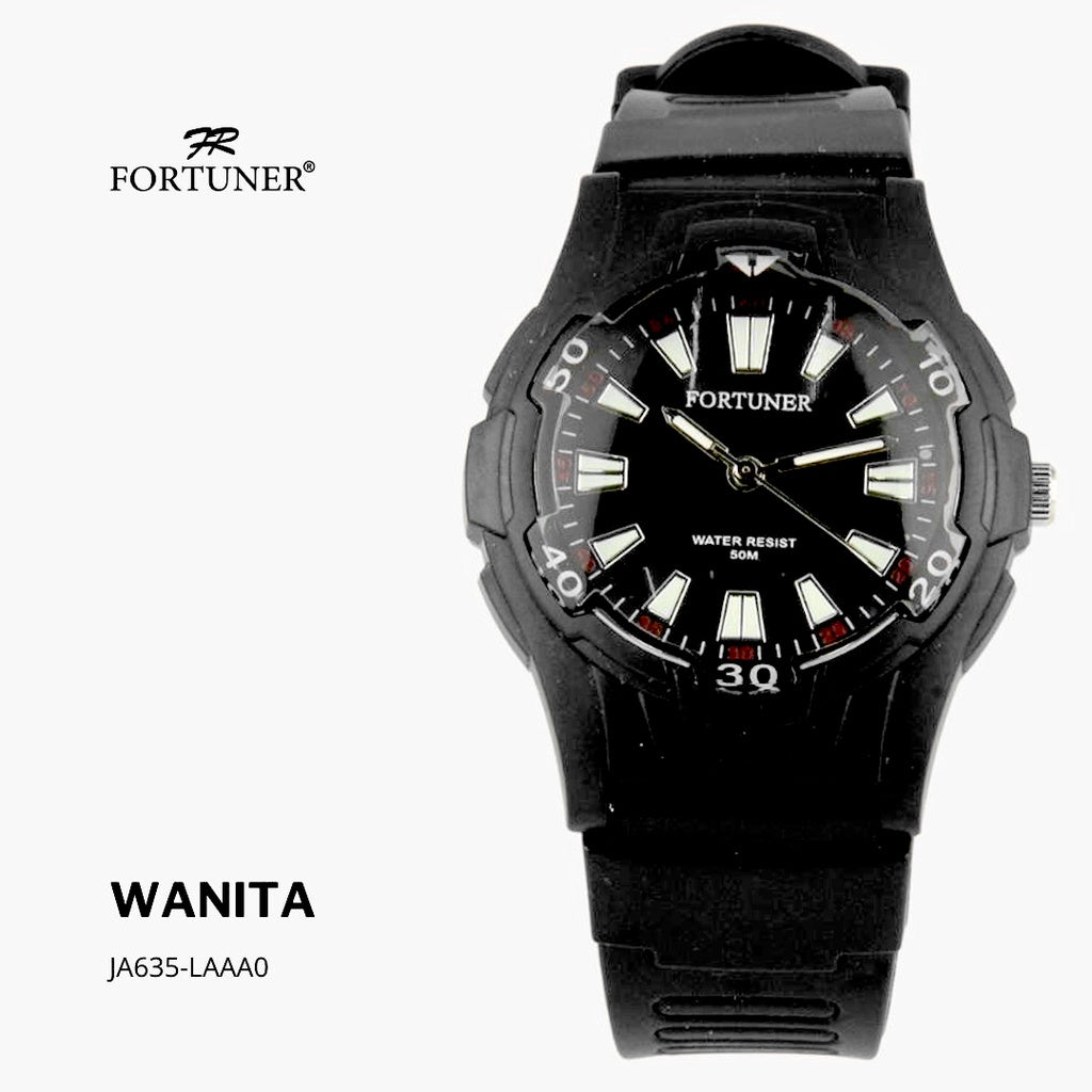 Fortuner Jam Tangan Kasual Analog Wanita Water Resistant Rubber Zelmira