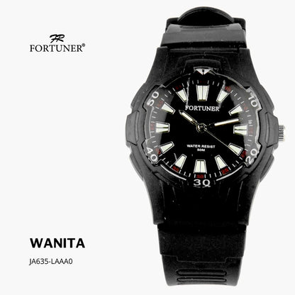 Fortuner Jam Tangan Kasual Analog Wanita Water Resistant Rubber Zelmira