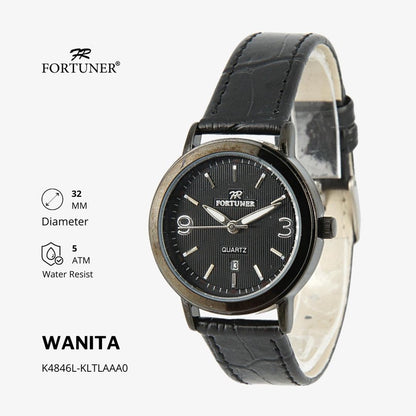 Fortuner Jam Tangan Analog Wanita Kulit Water Resistant Yordana