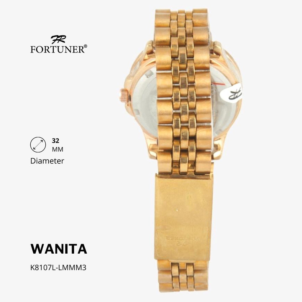 Fortuner Jam Tangan Wanita Analog Water Resist Tahan Air Rantai Stainless Yarmilla