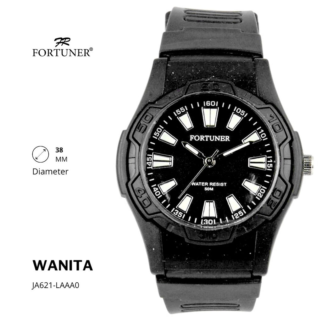 Fortuner Jam Tangan Analog Wanita Water Resistant Rubber Zada