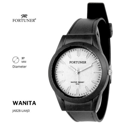 Fortuner Jam Tangan Analog Wanita Water Resistant Rubber Zalika