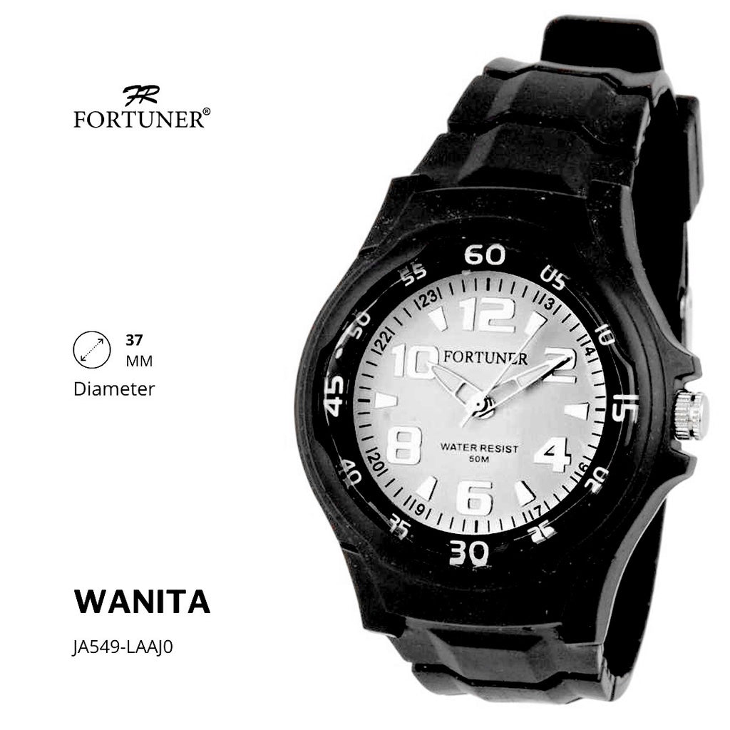 Fortuner Jam Tangan Kasual Analog Wanita Water Resistant Rubber Zahira