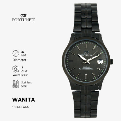 Fortuner Jam Tangan Wanita Analog Water Resist Superior All Stainless Tzifira