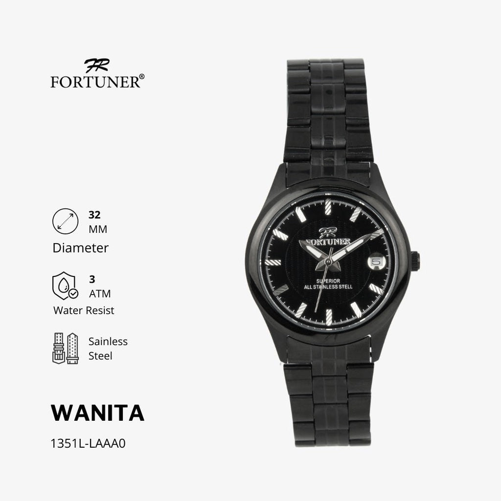 Fortuner Jam Tangan Wanita Analog Water Resist Superior All Stainless Tzili