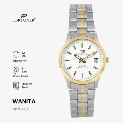 Fortuner Jam Tangan Wanita Analog Water Resist Superior All Stainless Tzifira