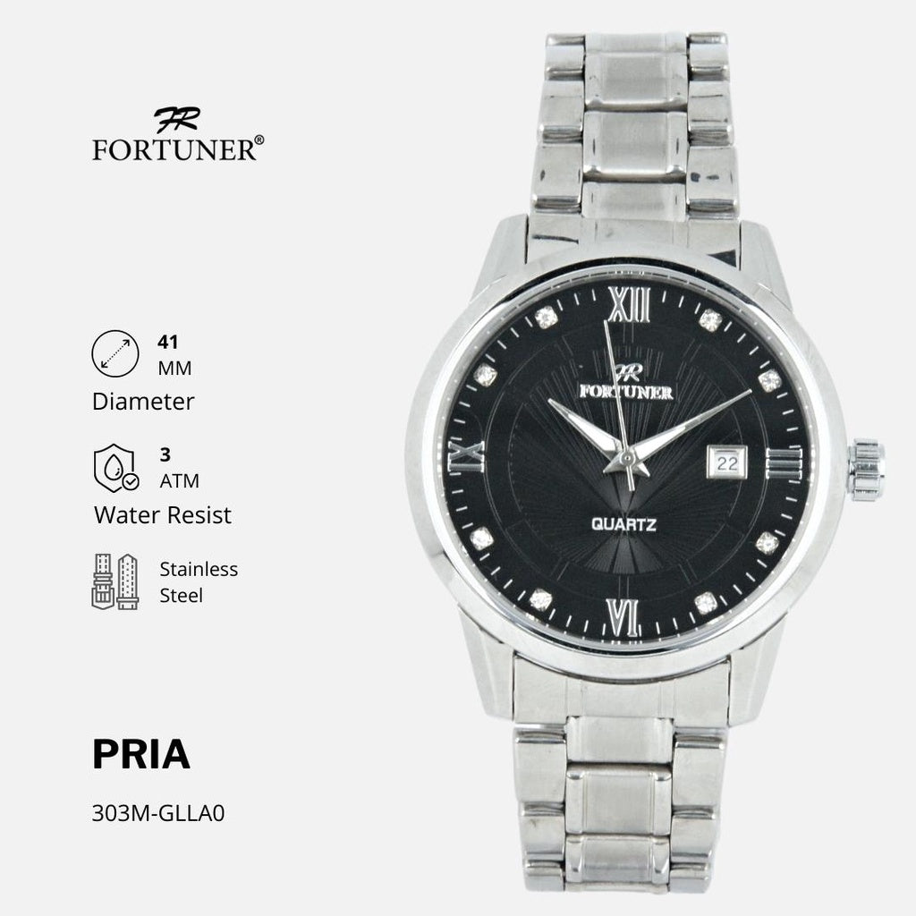 Fortuner Jam Tangan Pria Analog Water Resist Superior All Stainless Typhoon