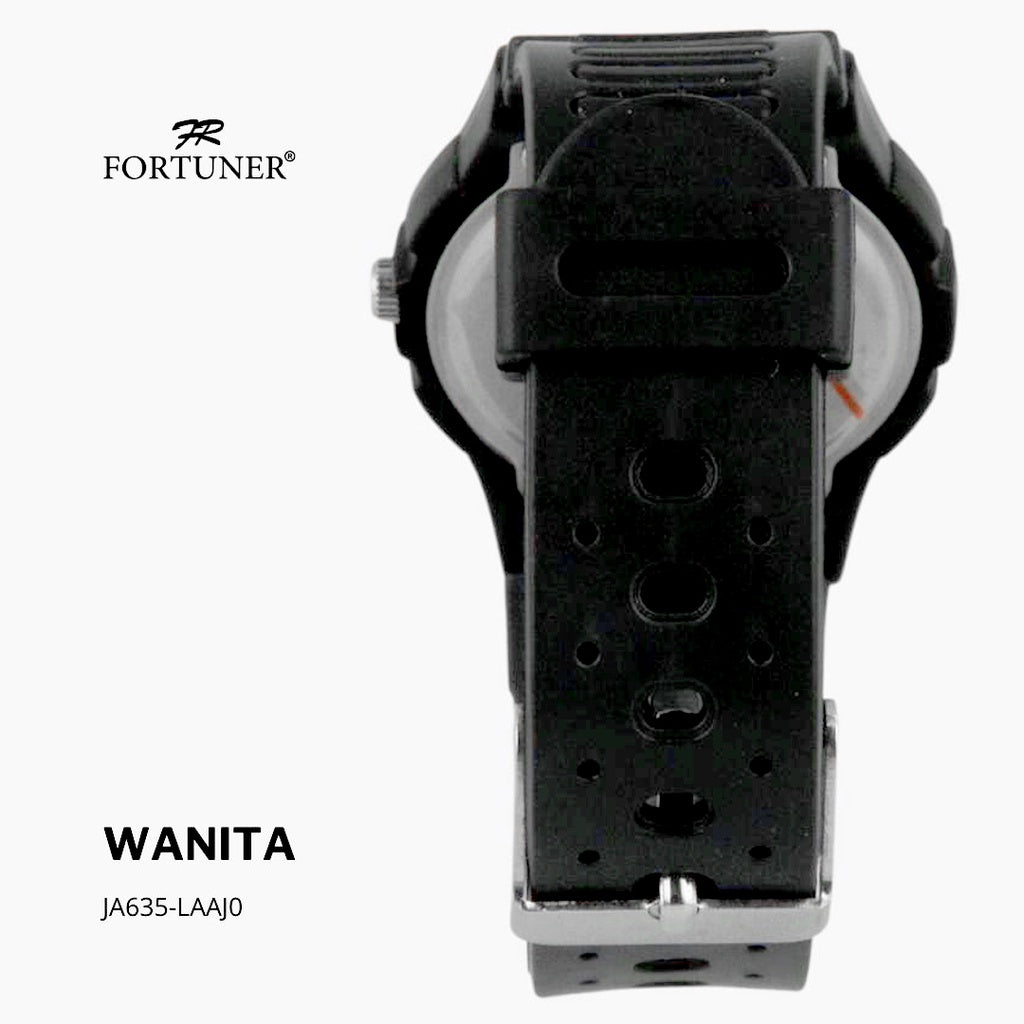 Fortuner Jam Tangan Kasual Analog Wanita Water Resistant Rubber Zelmira