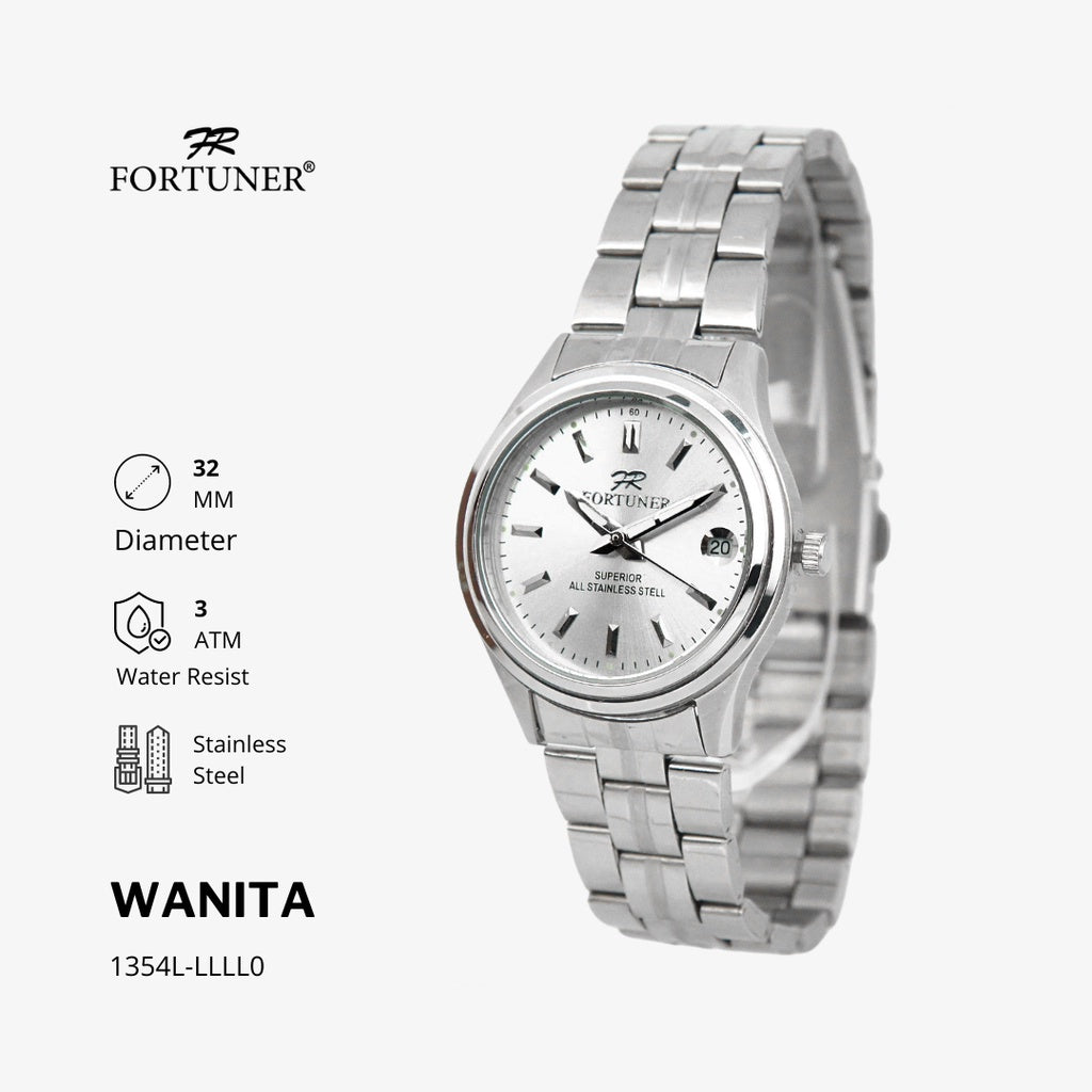 Fortuner Jam Tangan Wanita Analog Water Resist Superior All Stainless Tzigane