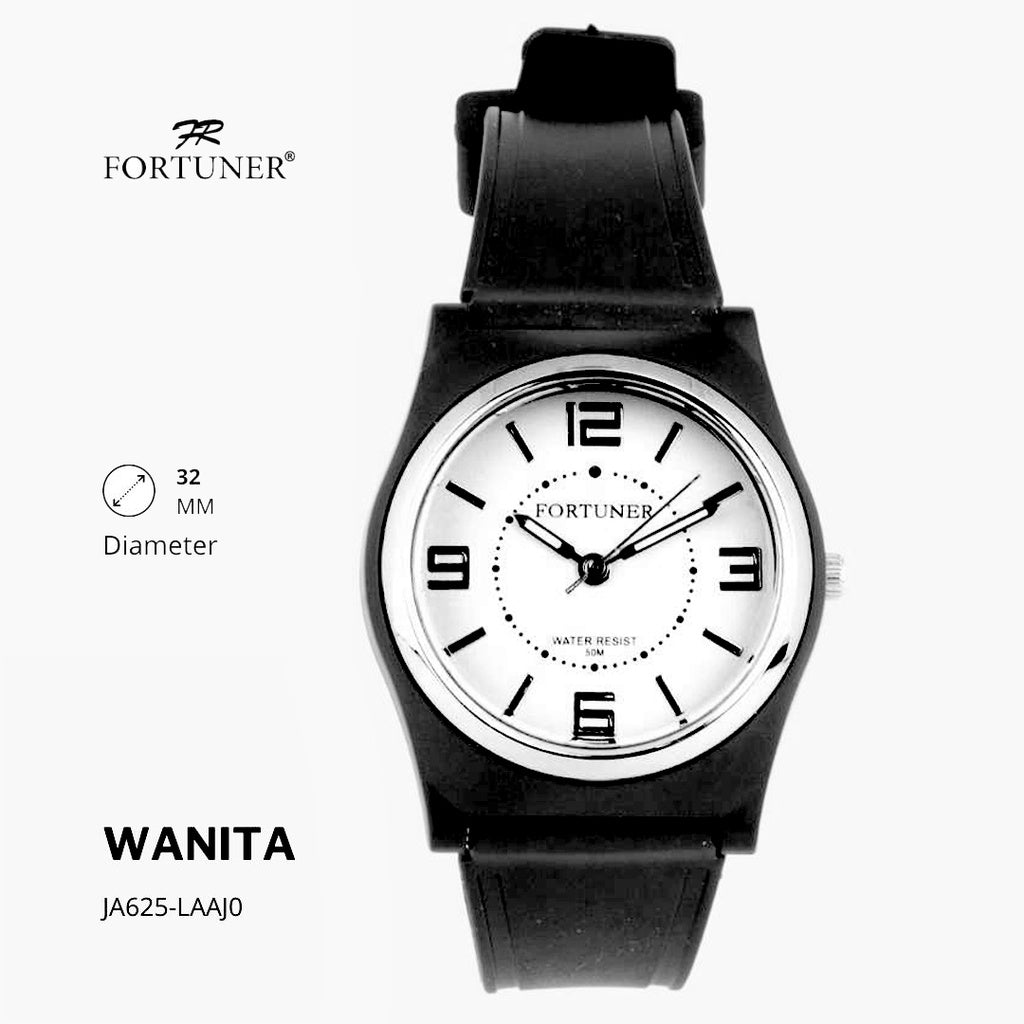 Fortuner Jam Tangan Analog Wanita Water Resistant Rubber Zelaina