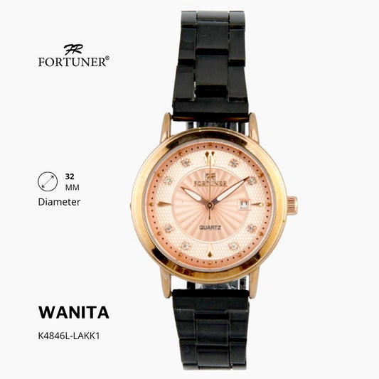 Fortuner Jam Tangan Analog Wanita Water Resistant Rantai Yahaira