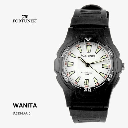 Fortuner Jam Tangan Kasual Analog Wanita Water Resistant Rubber Zelmira