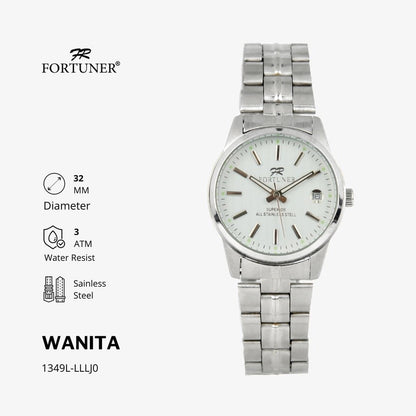 Fortuner Jam Tangan Wanita Analog Water Resist Superior All Stainless Tzira