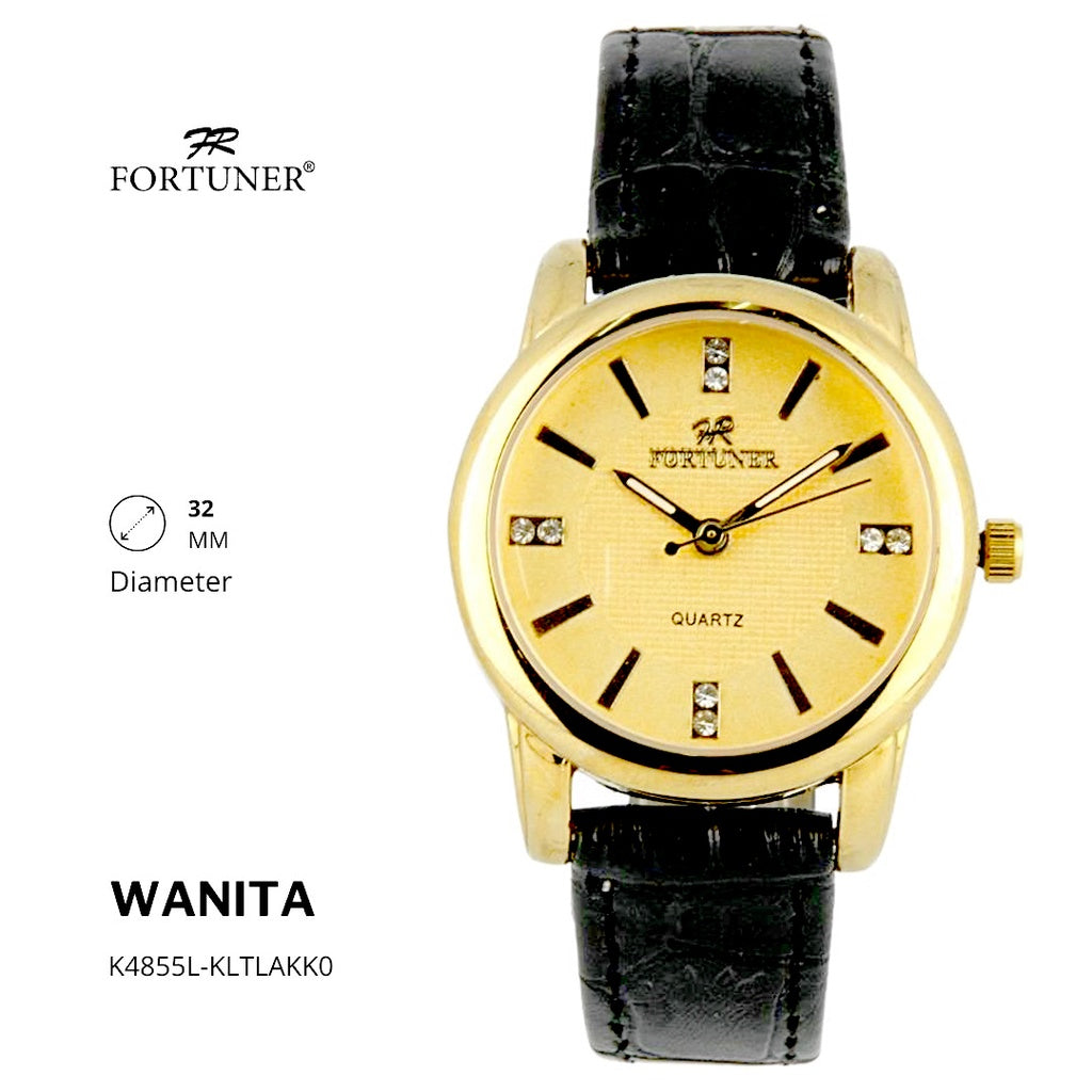 Fortuner Jam Tangan Wanita Analog Water Resist Kulit Yolaiza