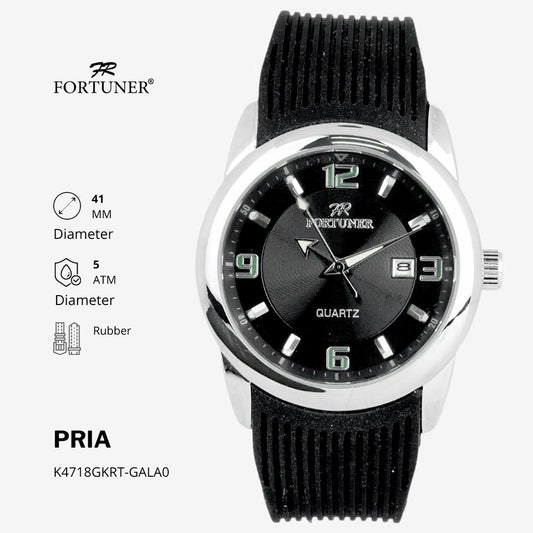 Fortuner Jam Tangan Pria Analog Casual Water Resistant Rubber Beven